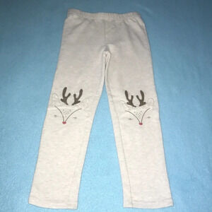 BABY GAP Rudolph leggings light gray elastic waistband size 5